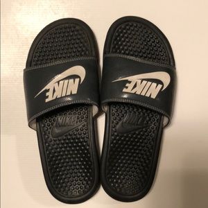 Black Nike Slides